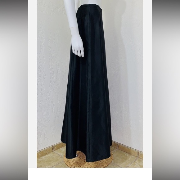 Vtg 90s y2k Cache Satin Formal A-line Cocktail Maxi Skirt Lined Silk Slip Goth - Picture 3 of 10